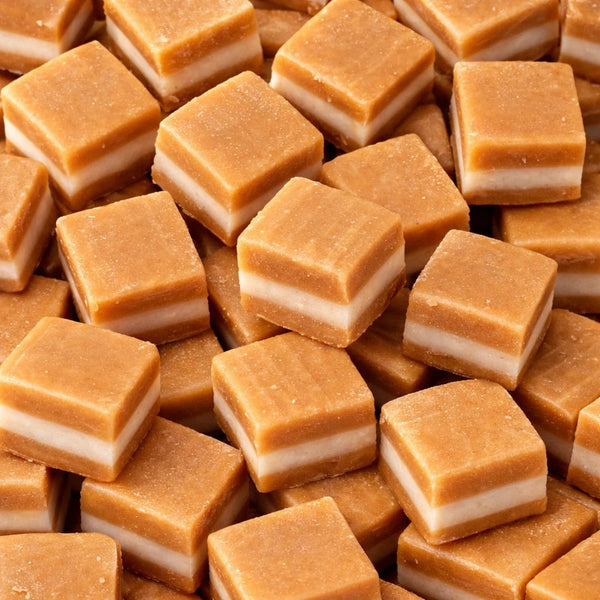 Carousel Jersey caramels, layered caramel squares