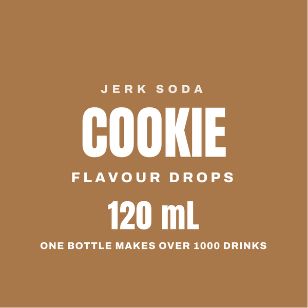Jerk Soda Cookie Flavouring Drops label