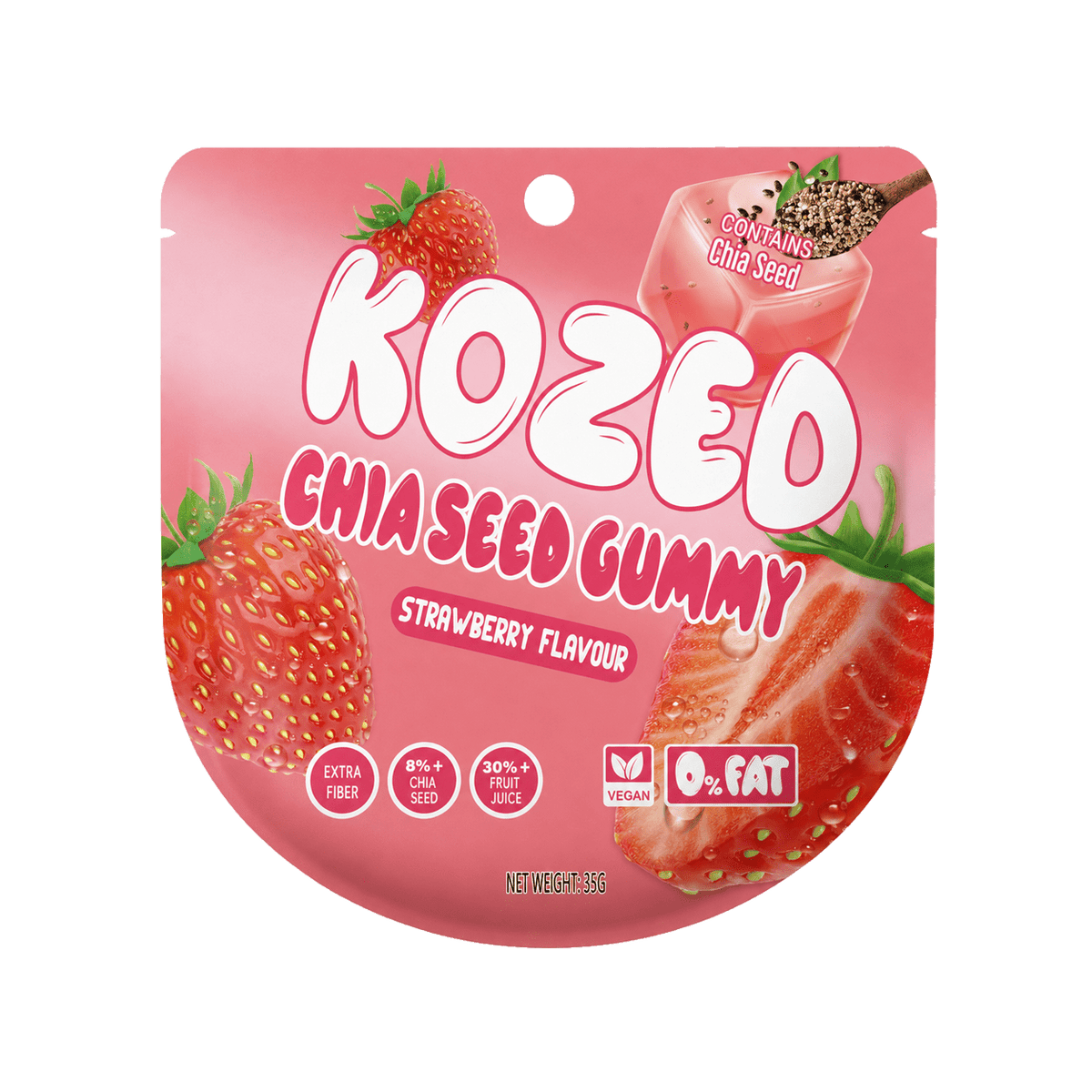 KOZED - Chia Seed Gummy - Strawberry - Vapoureyes