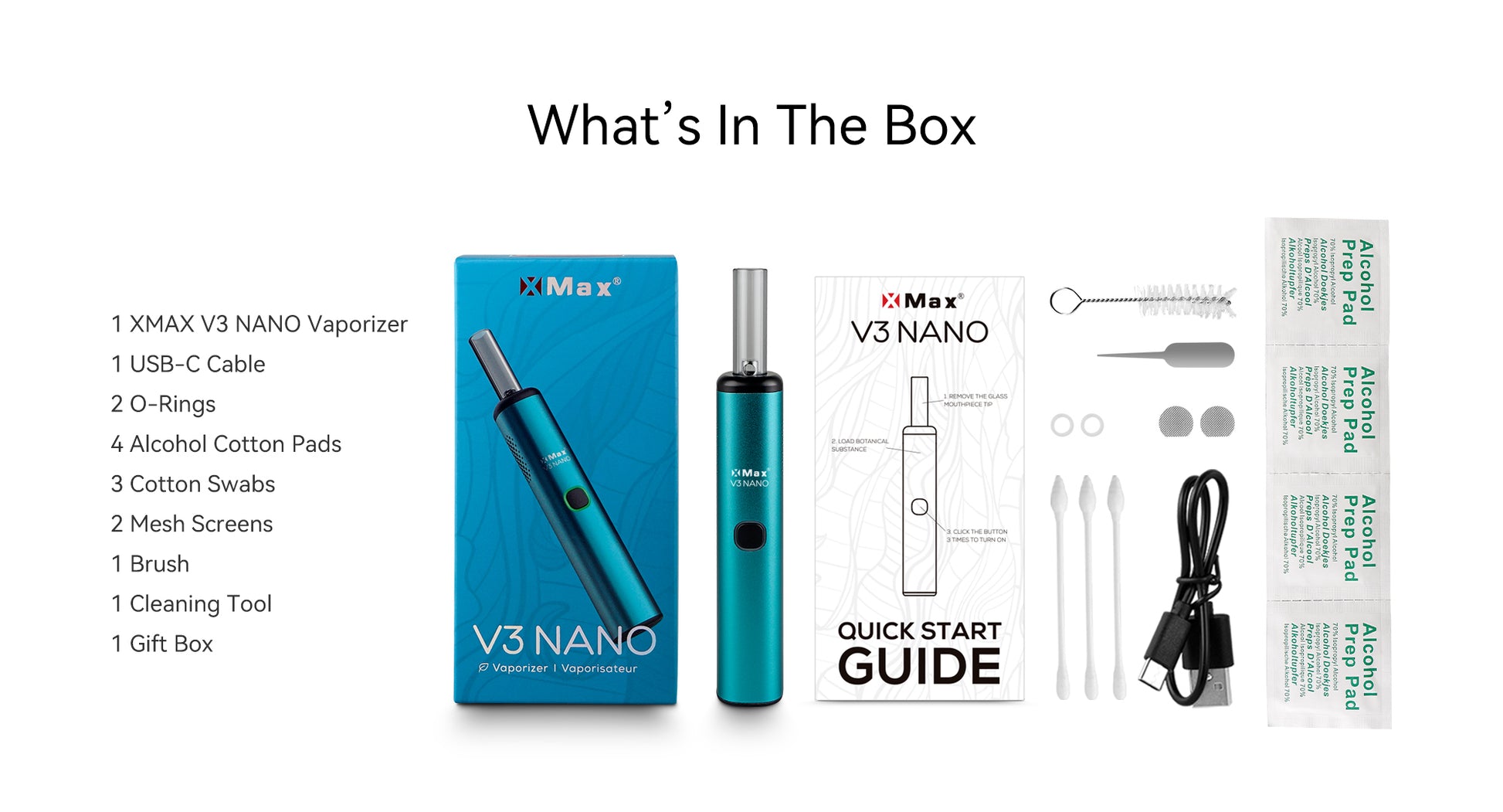 V3 Nano Dry Herb Vaporiser - XMAX - Puha Express