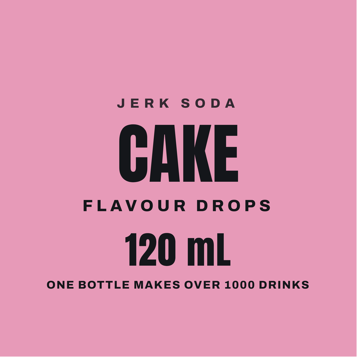 Jerk Soda Cake Flavouring Drops label