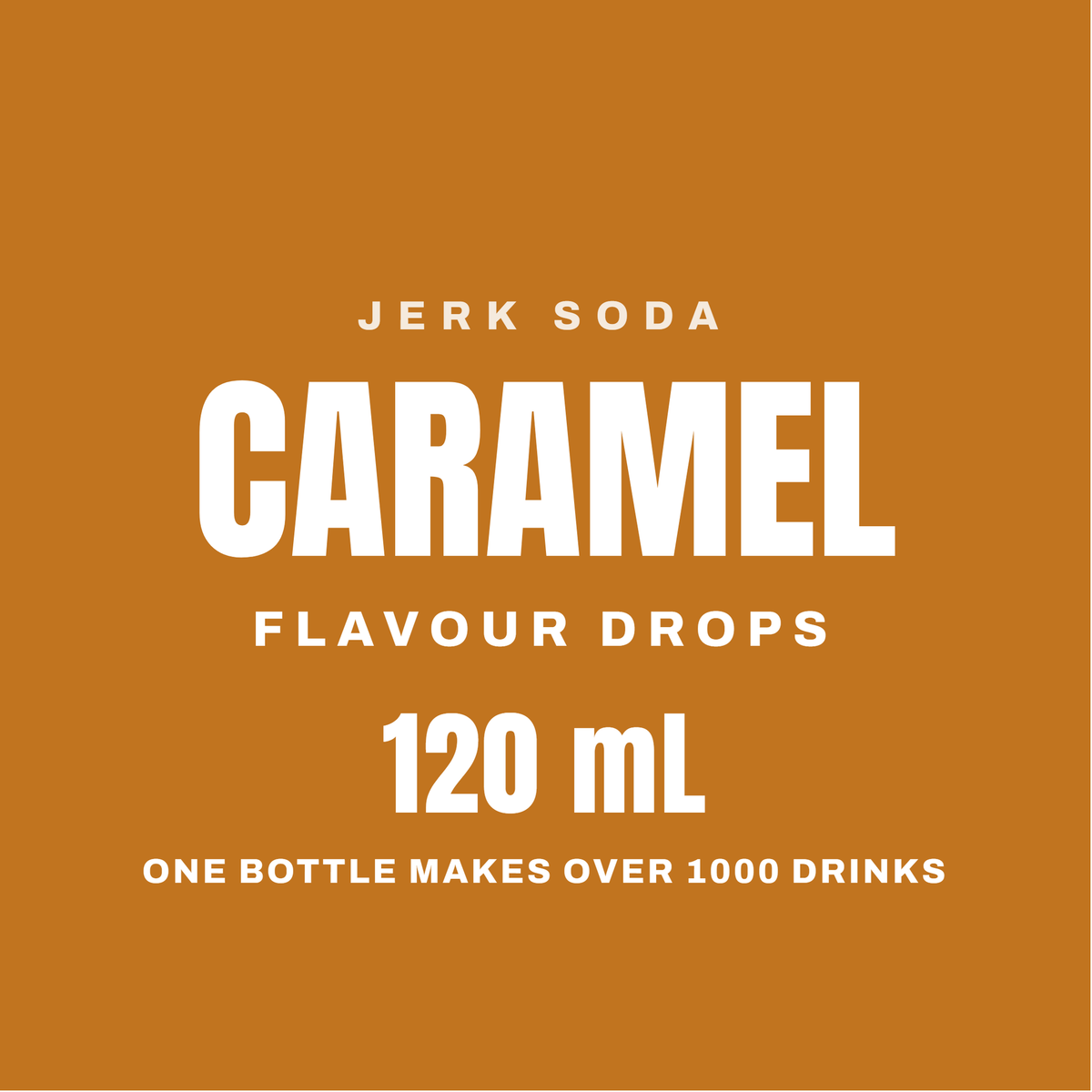 Jerk Soda Caramel Flavouring Drops label