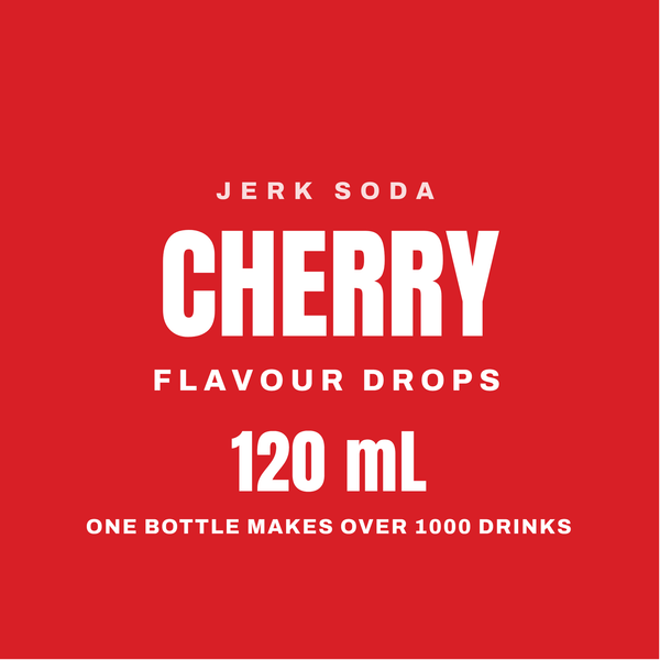 Jerk Soda Cherry Flavouring Drops label