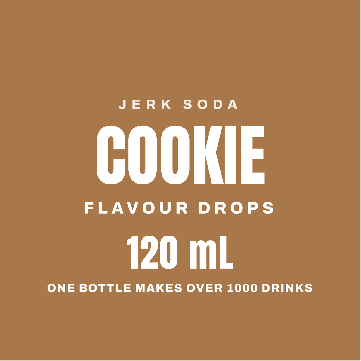 Jerk Soda Cookie Flavouring Drops label